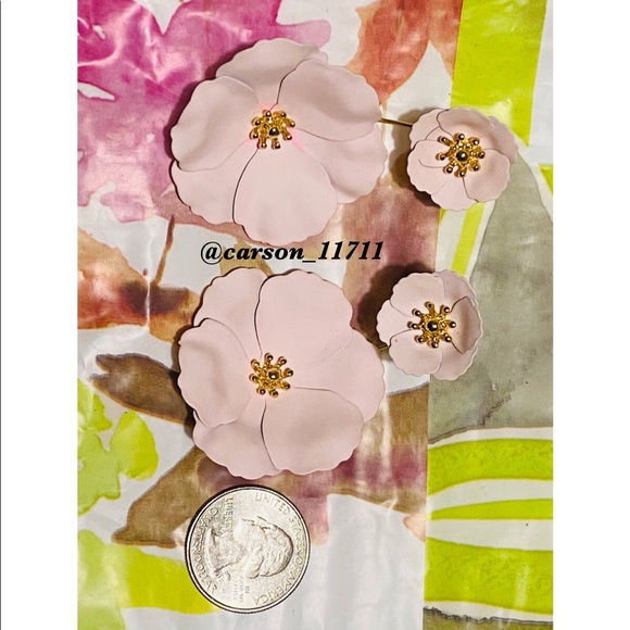 Anthropologie Captiva Floral Front-Back Earrings - Picture 5 of 6